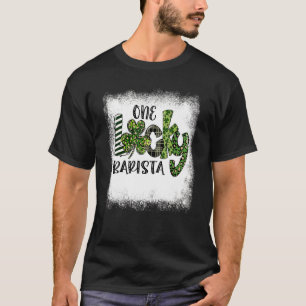 Camiseta Leopardo Dia de São Patrício Sangrado Uma Barista 
