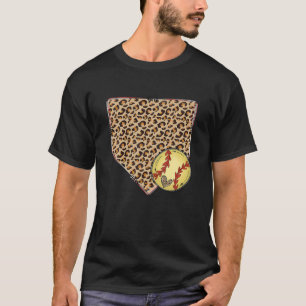 Camiseta Leopardo Diamond Softball Baseball Mãe Mãe