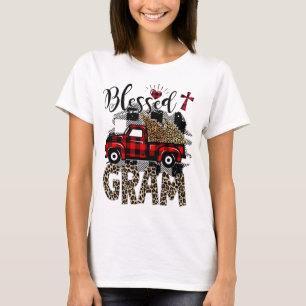 Camiseta Leopardo do caminhão vermelho abençoou Gram o melh