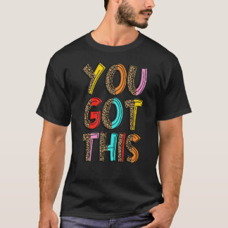 Camiseta Leopardo do Dia de Teste Motivacional Para Profess