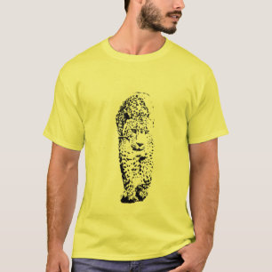 Camiseta Leopardo do estêncil