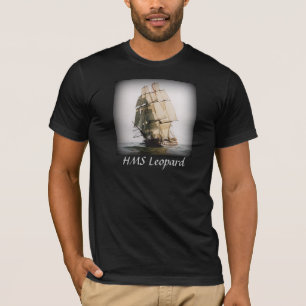 Camiseta Leopardo do HMS - navio de guerra do vintage