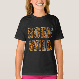Camiseta Leopardo-do-leão-de-leão-guepardo-nascer selvage