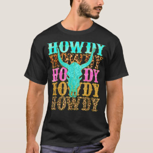 Camiseta Leopardo do Oeste Howdy Bull Garota do Caveira R