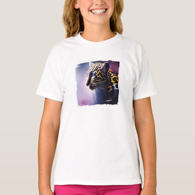 Camiseta leopardo escuro (Frente)