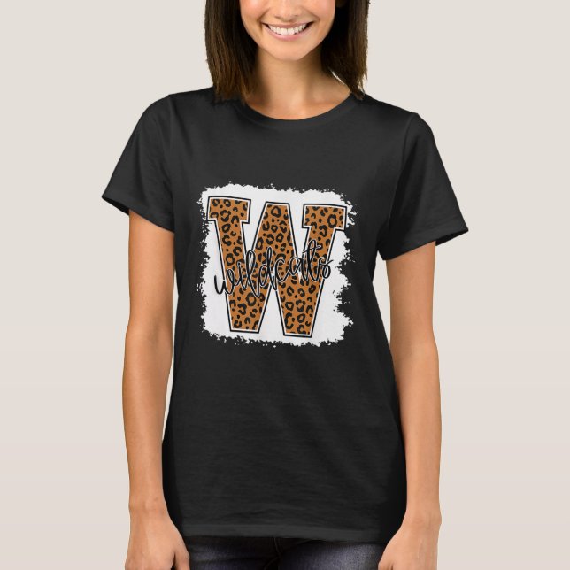 Camiseta Leopardo-Espírito De Cat School De Volta Às Menina (Frente)