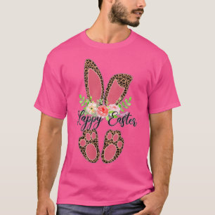 Camiseta Leopardo Floral Mãe Felz pascoa Coelhinha