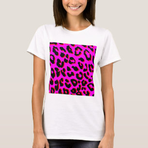 Camiseta Leopardo - Impressão Rosa