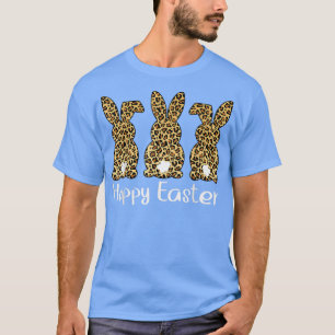 Camiseta Leopardo Imprime coelho da Páscoa