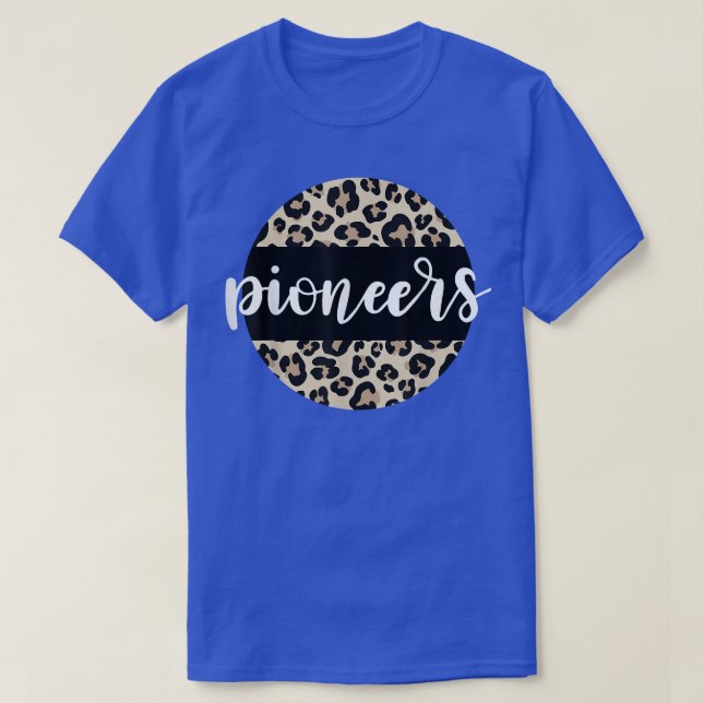 Camiseta Leopardo Imprime Pioneiros Equipe Mascot School Sp (Frente do Design)