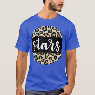 Camiseta Leopardo Imprime Stars Team Mascot School Spirit G