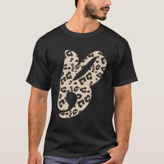 Camiseta Leopardo Imprimir Cubo Inicial Letra B Monograma A