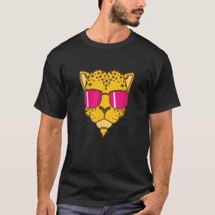 Camiseta Leopardo legal com Óculos de Sol Felino de Rapina