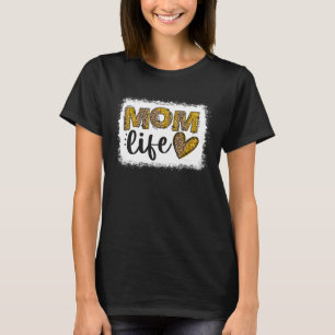 Camiseta Leopardo Mãe Feliz dia de as mães da Vida Melhor M