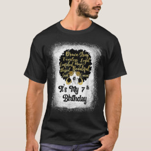 Camiseta Leopardo Melanina De 7 Anos É Meu Aniversário