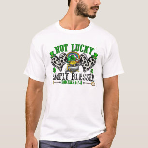 Camiseta Leopardo Não Sortudo Simplesmente Abençoado São