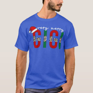Camiseta Leopardo Natal Muito Feliz Gigante Retro de Natal