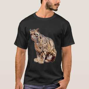 Camiseta leopardo nebuloso fotografia selva grande gato ani