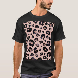 Camiseta Leopardo Neve, Textura Desenhada À Mão.