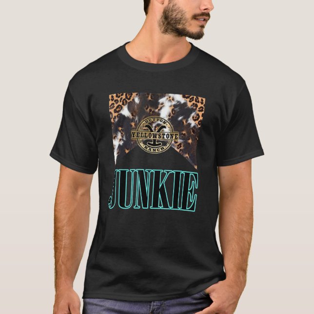 Camiseta Leopardo Ocidental Yellowstone Junkie (Frente)
