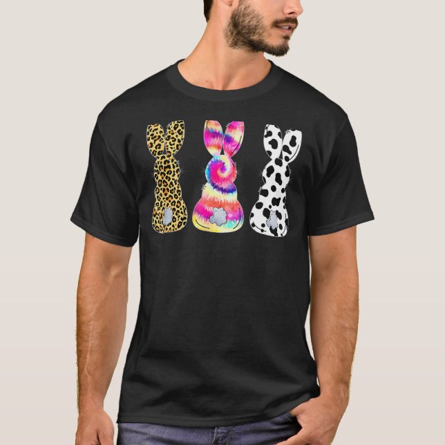 Camiseta Leopardo Páscoa coelho coelho trio Felz pascoa bon (Frente)