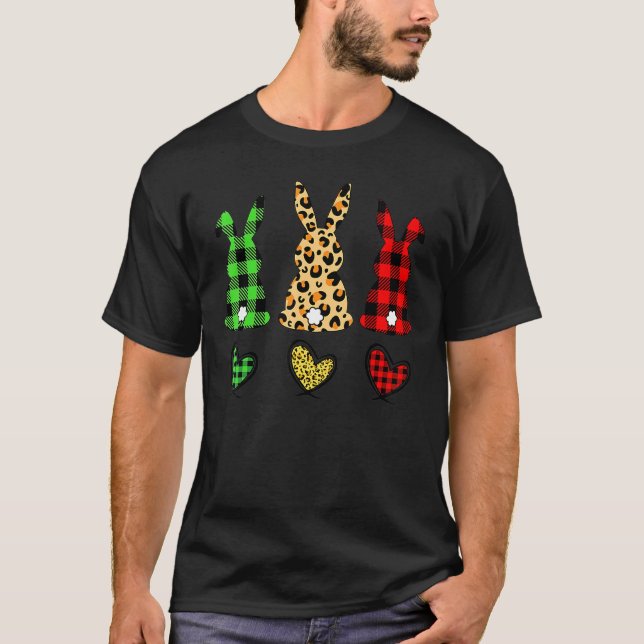 Camiseta Leopardo Páscoa Coelho Coelho Trio Páscoa Bonita D (Frente)