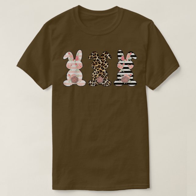Camiseta Leopardo Páscoa Coelho Coelho Trio Páscoa Custa T  (Frente do Design)
