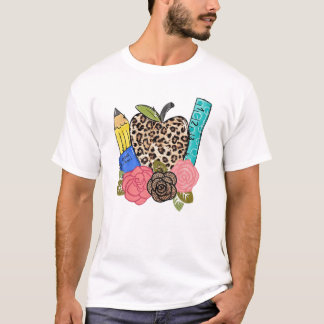 Camiseta Leopardo Primeiro Dia De Escola Engraçado