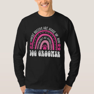 Camiseta Leopardo Rainbow Dog Groomer Pet Grooming Stylist