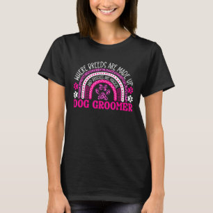 Camiseta Leopardo Rainbow Dog Groomer Pet Grooming Stylist