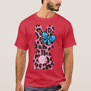 Camiseta Leopardo rosa Páscoa Coelhinha Fita Fita Coelhinha