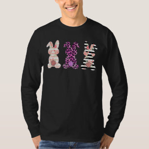 Camiseta Leopardo rosa Páscoa Coelho Rabino Bonito Dia da P