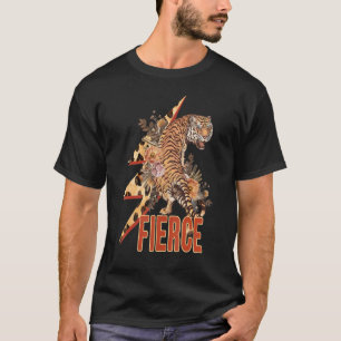 Camiseta Leopardo Trovão Feroz Tigre Safari Animal Zoolog