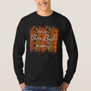 Camiseta leopardo um mimi grato mimi abençoado outono graça