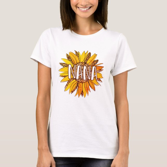 Camiseta Lepard Print Sunflower NANA (Frente)