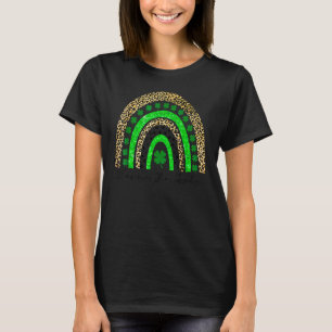 Camiseta Lepard Rainbow Shamrock Happy Go Lucky Rua Patrick