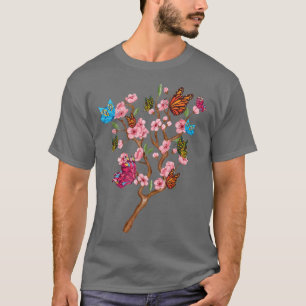 Camiseta Lepidopterista Sakura Cherry Blossom Insetor Flor