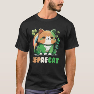 Camiseta Leprecat Cute Irish Cat St Patricks Catricks Day K