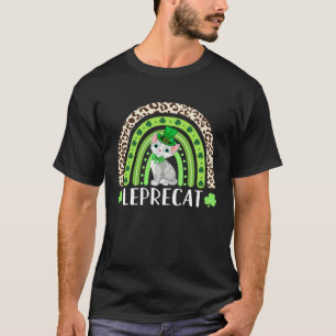 Camiseta Leprecat  Gatos Crianças Dia de São Patrício Arco-