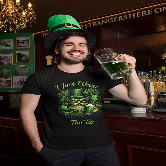 Camiseta Leprechaun Bebendo Uma Cerveja Sapada (Criador carregado)