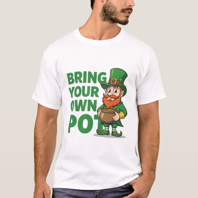 Camiseta Leprechaun Coffers Bring Your Own Pot  (Frente)