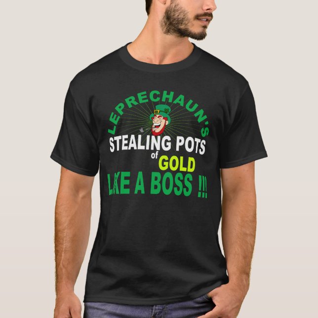 CAMISETA LEPRECHAUN: COMO UM CHEFE (Frente)