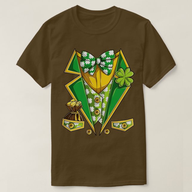 Camiseta Leprechaun Costume Boys Men Dia de São Patrício G (Frente do Design)
