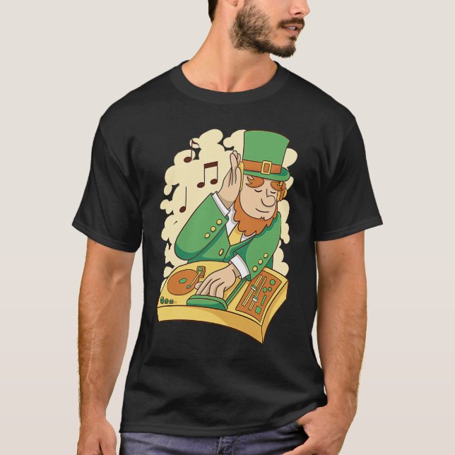 Camiseta Leprechaun DJ St Patrick's Day (Frente)