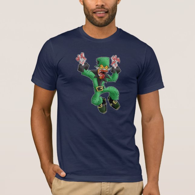 Camiseta leprechaun do zombi (Frente)