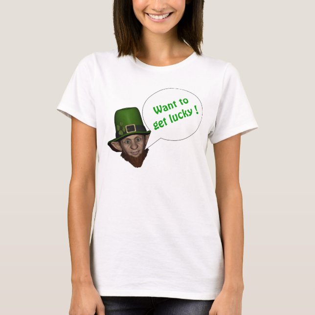 Camiseta Leprechaun engraçado (Frente)