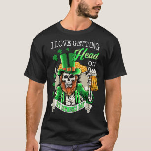 Camiseta Leprechaun Eu Adoro Pegar Cabeça Na Rua De Cerveja