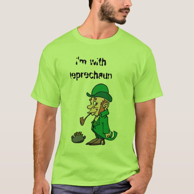 Camiseta leprechaun, eu sou com leprechaun (Frente)