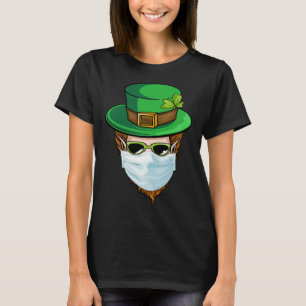 Camiseta Leprechaun Face Mask Happy Day 2021