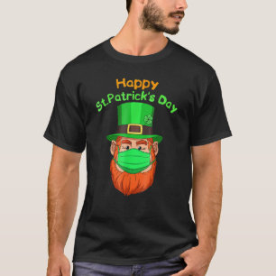Camiseta Leprechaun Face Mask Quarantine Happy St Patricks